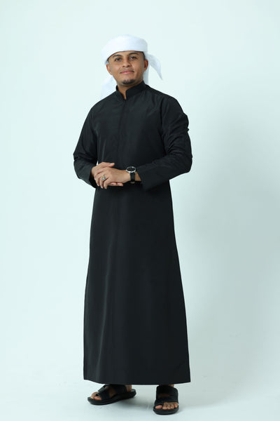 Emirati Thobe with Zip and Collar Waterproof Fabric