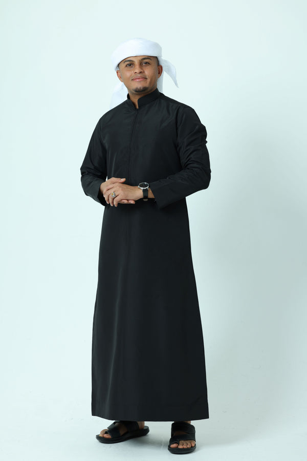 Emirati Thobe with Zip and Collar Waterproof Fabric