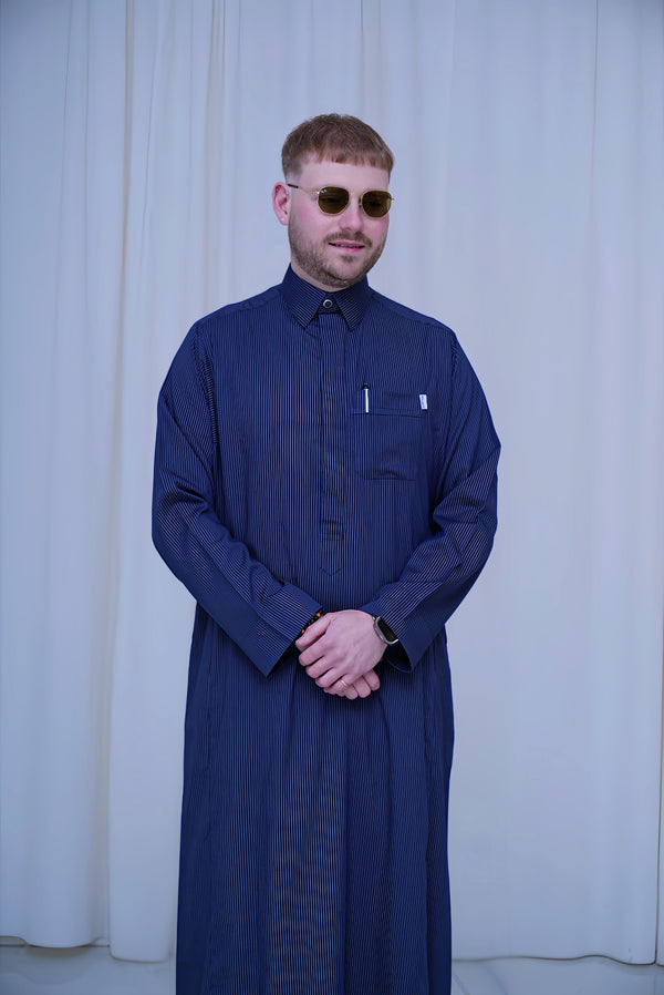 Blue Striped Thobe