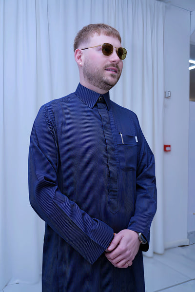 Blue Striped Thobe