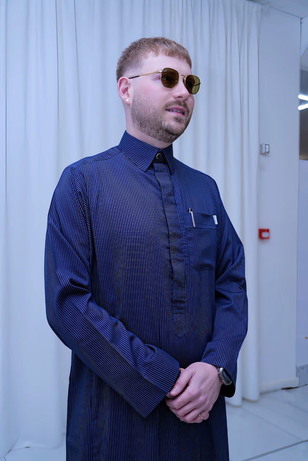 Blue Striped Thobe