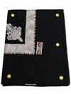 Yemeni black shawl with light gold embroidery