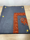 Gray Yemeni shawl with brown embroidery