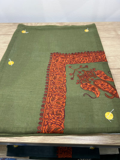 Olive Yemeni shawl