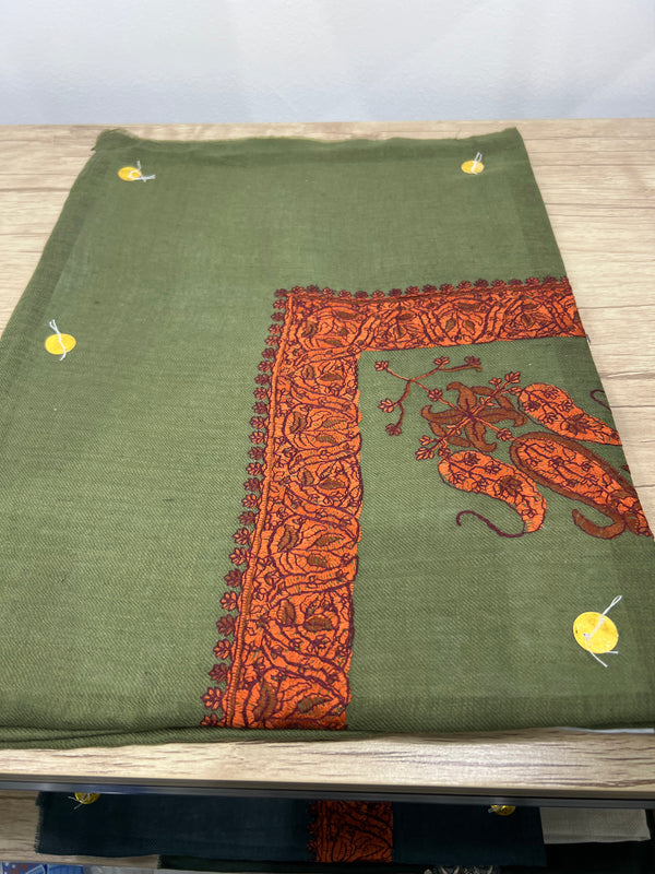 Olive Yemeni shawl