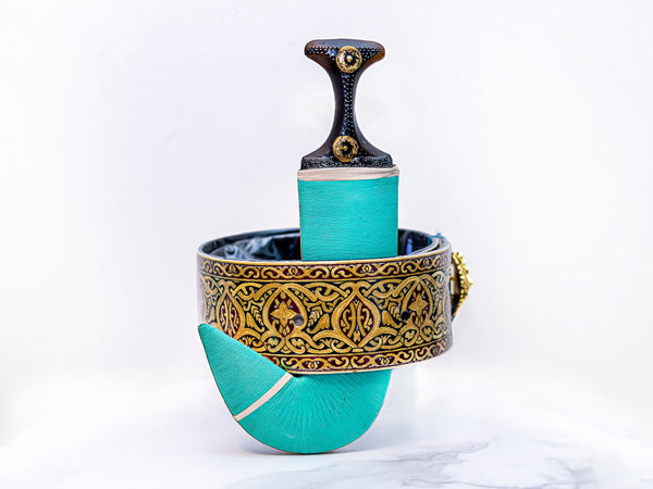 Adult Tradition Green Janbyiah With Gold Belt