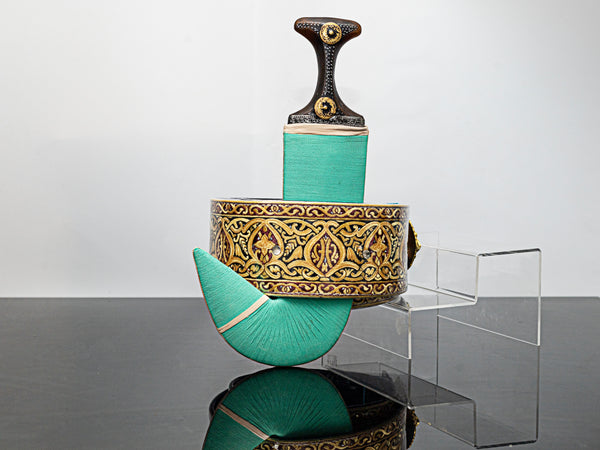 Adult Tradition Green Janbyiah With Gold Belt